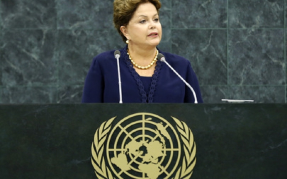Dilma Rousseff spreekt Algemene Vergadering van VN toe