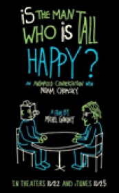 Is the man who is tall happy?