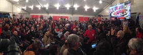 Syriza-supporters wachten de eerste peilingen a