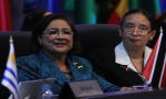 Eerste minister Kamla Pesad-Bissessar van Trinidad en Tobago