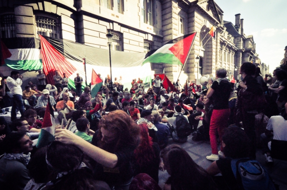 Protestactie voor Gaza in Brussel