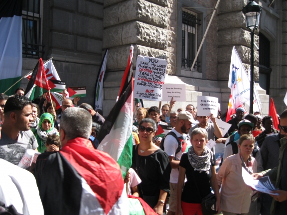 Protestactie voor Gaza in Brussel
