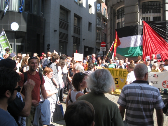 Protestactie voor Gaza in Brussel