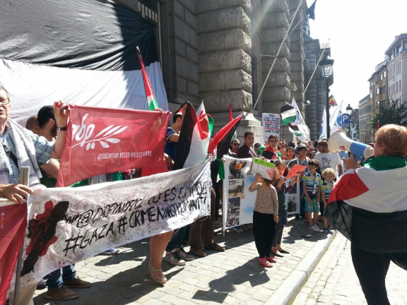 Protestactie voor Gaza in Brussel