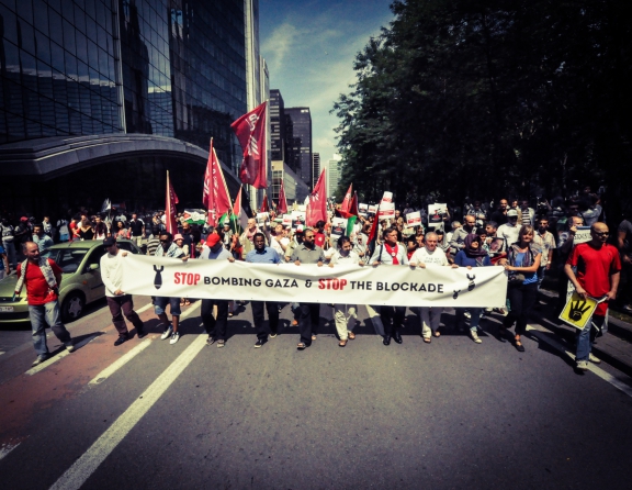 Tienduizend vreedzame betogers samen in Brussel om vrede en rechtvaardigheid te eisen voor Gaza en Palestina