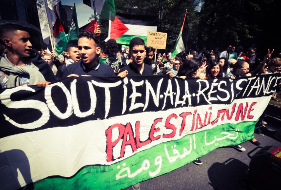 Tienduizend vreedzame betogers samen in Brussel om vrede en rechtvaardigheid te eisen voor Gaza en Palestina