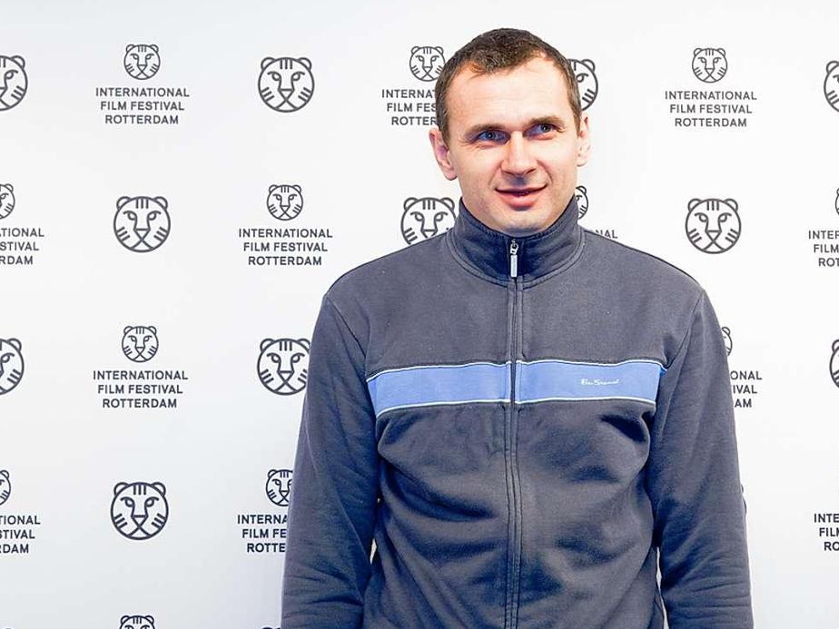 Oleg Sentsov op het International Film Festival van Rotterdam in 2013