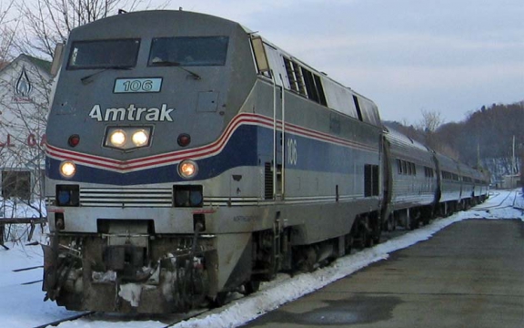 Een Amtrak-trein in de staat Vermont