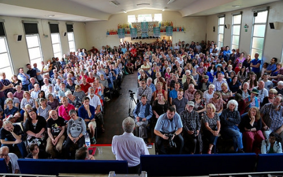 Jeremy Corbyn op 2 augustus 2015 in Glasgow