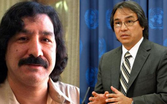 Op 24 januari 2014 kreeg Leonard Peltier bezoek van VN-Rapporteur James Anaya