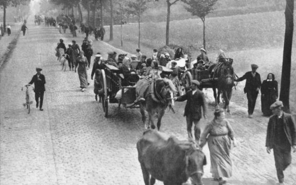 Belgische oorlogsvluchtelingen in Frankrijk bij het begin van de Eerste Wereldoorlog