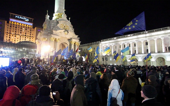 Betoging in Kiev op 28 november 2013
