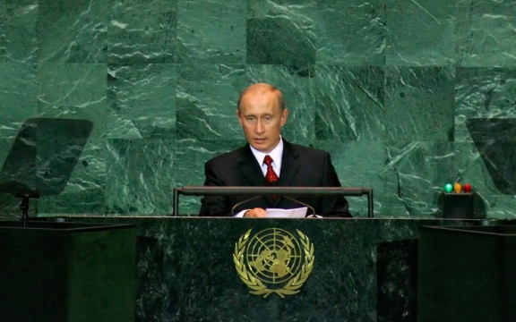 President Poetin spreekt de VN-Algemene Vergadering toe