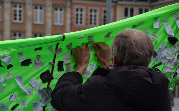 Schone Kleren Campagne België voerde 24 meiactie om haar eisen kracht bij te zetten