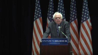 Bernie Sanders tijdens een toespraak op 5 januari 2016: Wall Street Reform and Financial Policy