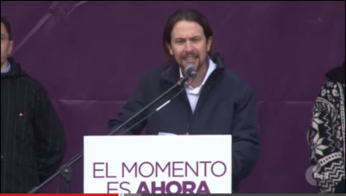 Pablo Iglesias, 31 januari 2015 in Madrid