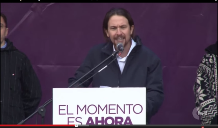 Pablo Iglesias, 31 januari 2015 in Madrid