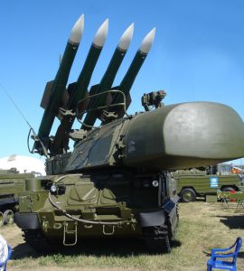 BUK-luchtafweergeschut van het Russisch leger zoals het type gebruikt in Oekraïne