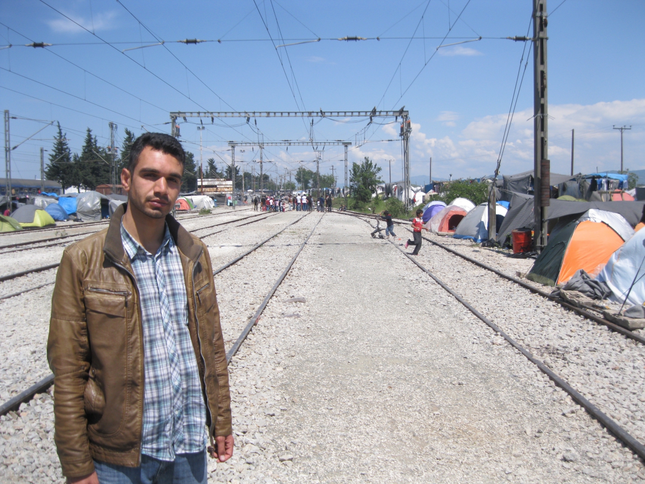 Rasheed op 100 meter van de grensovergang naar Macedonië en het veilige noorden