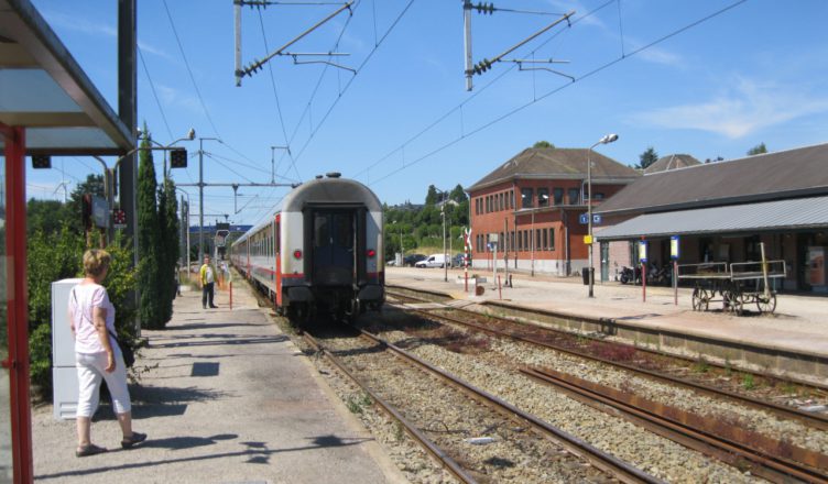 Het station van Gouvy op de lijn Luik-Luxemburg