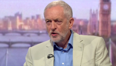 Jeremy Corbyn on BBC News (youtube still)