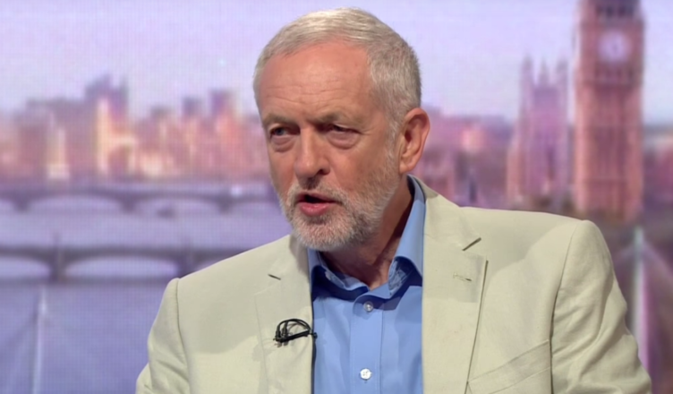 Jeremy Corbyn on BBC News (youtube still)