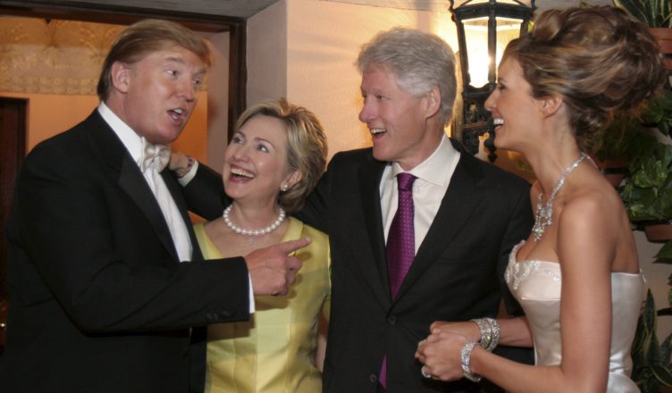 Donald Trump steunde ooit de kandidatuur van Democraat Bill Clinton.
