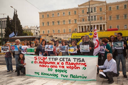 Anti-TTIP-protest in Athene