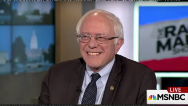 Bernie Sanders in de Rachel Maddow Show van MSNBC