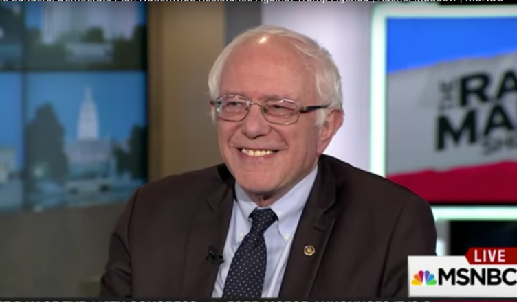 Bernie Sanders in de Rachel Maddow Show van MSNBC