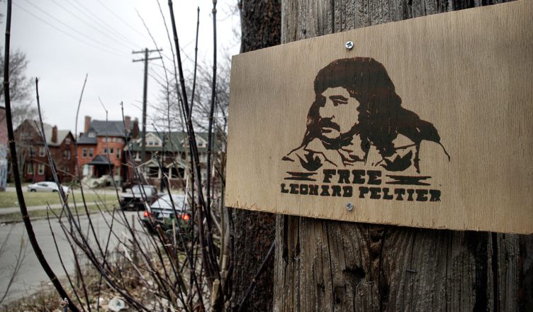 Afbeelding van leonard Peltier in Detroit