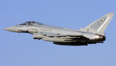 Eurofighter ZK078 van de luchtmacht van Saoedi-Arabië, met Vlaamse cockpitinstrumenten