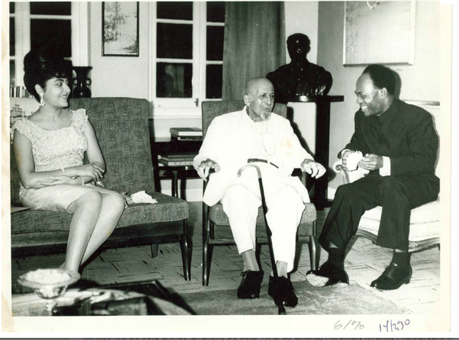 Kwame Nkrumah op bezoek bij W.E.B. Dubois
