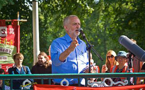 Jeremy Corbyn tijdens de voorbije verkiezingscampagne