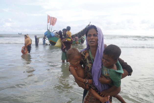 Rohingya-vluchtelingen bereiken de kust van buurland Bangladesh