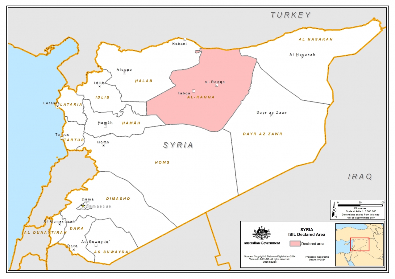 Kaart van Syrië