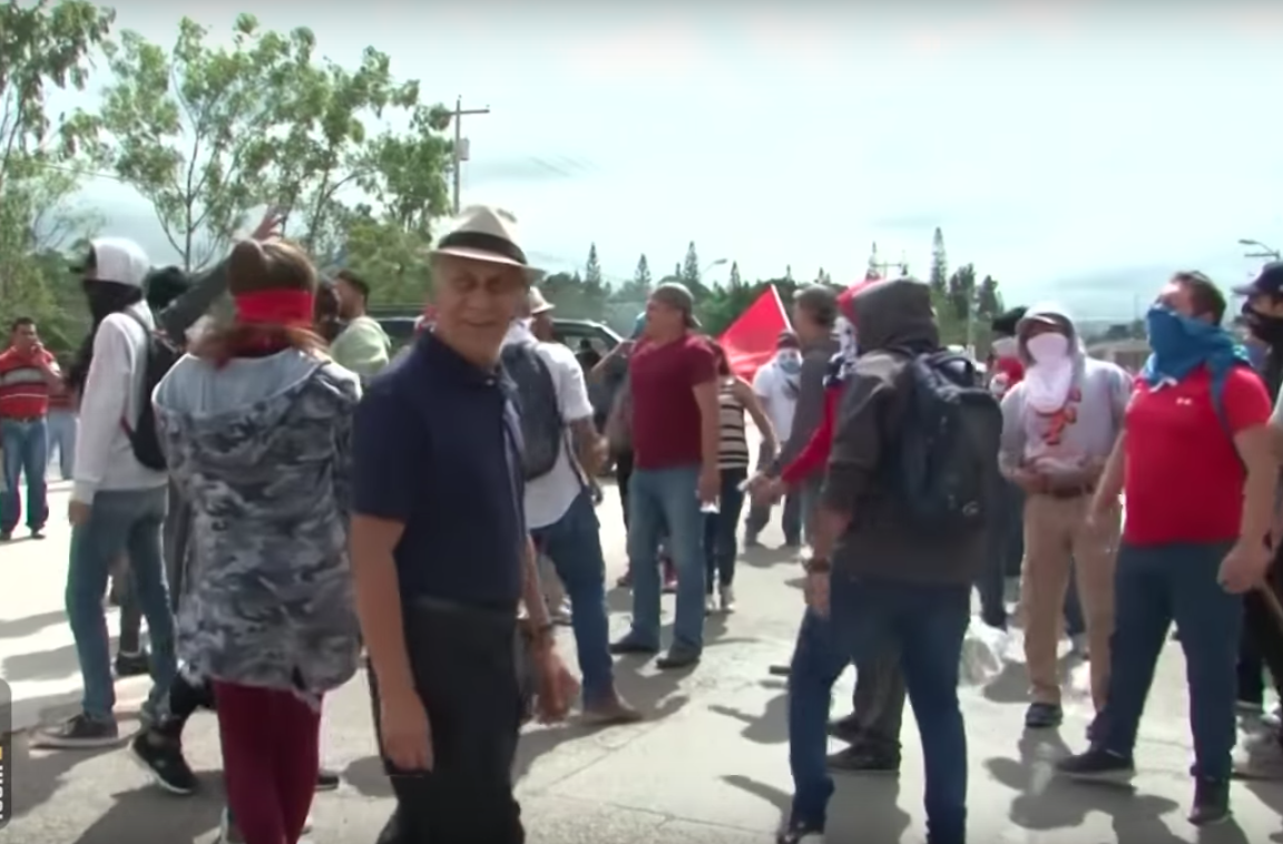Straatprotesten in de hoofdstad Tegucigalpa 
