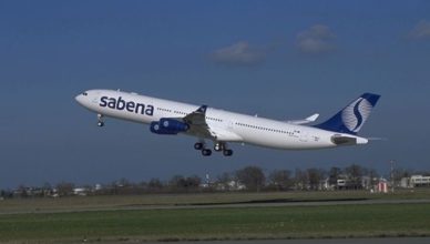 Met deze Airbus A340 voerde Sabena zijn laatste vlucht uit. SN690 uit Abidjan/Cotonou kwam twee dagen na het failliet toe in Zaventem