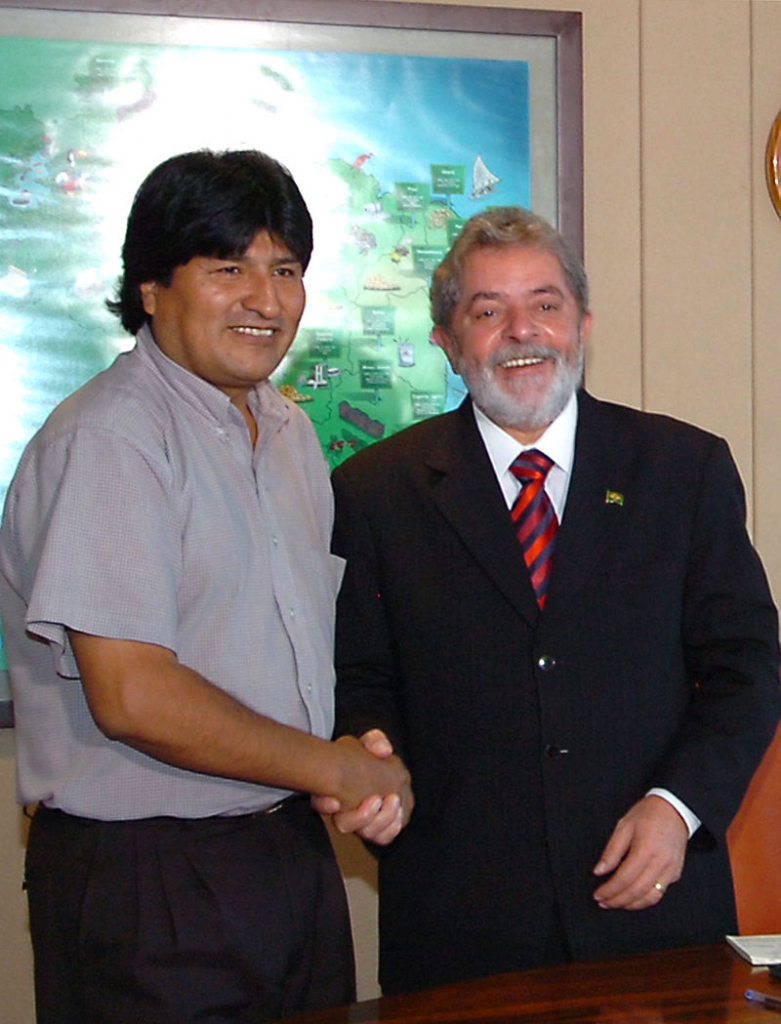 Morales met Lula in 2006