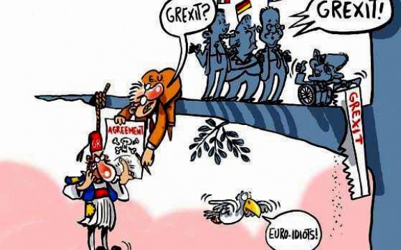 Grexit - Cartoon van tekenaar giorgo.palis