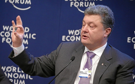 Petro Poroshenko op het World Economic Forum in Davos