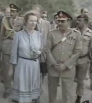 Mohammed Zia-ul-Haq was president van Pakistan na een zeer bloedige militaire staatsgreep (1978-1988). Zijn regime werd gekenmerkt door gruwelijke schendingen van de mensenrechten en de executie van de verkozen eerste minister Ali Bhutto in 1979. Hij was de allereerste president in Pakistan om de shariawetten in te voeren. Tijdens haar bezoek in 1981 loofde Margaret Thatcher de president voor zijn inspanningen "om het Pakistaanse volk te helpen om zijn eigen vorm van regering te kiezen in vrede".