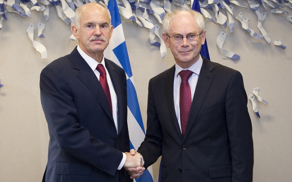 Papandreou ontmoet Van Rompuy