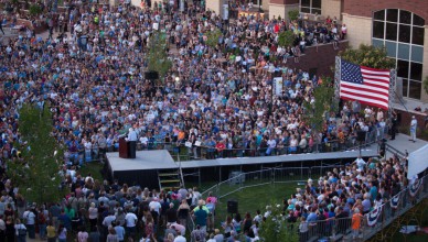 In augustus 2015 sprak Bernie Sanders op de campus van de University of Nevada in de stad Reno. Zijn kansen werden door de media toen nog op minder dan 8 procent geschat