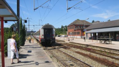 Het station van Gouvy op de lijn Luik-Luxemburg