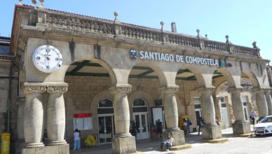 Het treinstation van Santiago de Compostela, een van de Spaanse steden 'vrij van Israël-apartheid'